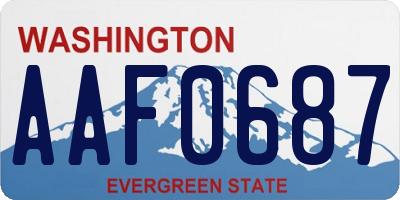 WA license plate AAF0687