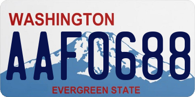 WA license plate AAF0688