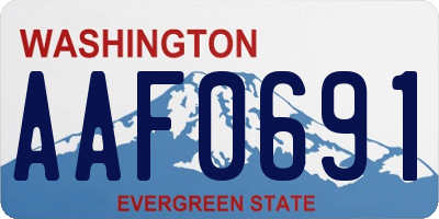 WA license plate AAF0691