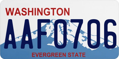 WA license plate AAF0706