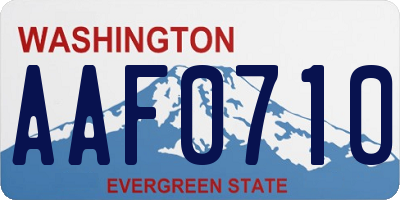 WA license plate AAF0710