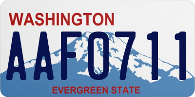 WA license plate AAF0711