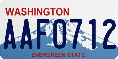 WA license plate AAF0712