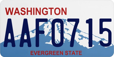 WA license plate AAF0715