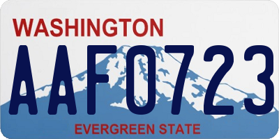 WA license plate AAF0723