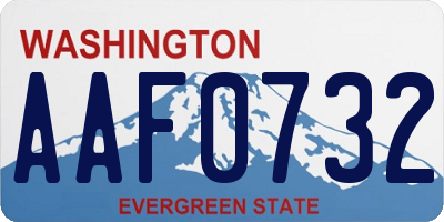 WA license plate AAF0732