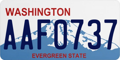 WA license plate AAF0737