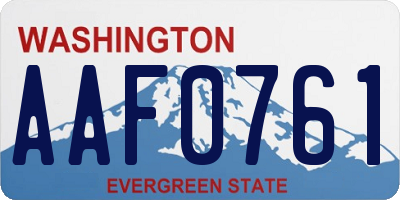 WA license plate AAF0761