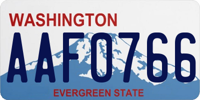 WA license plate AAF0766