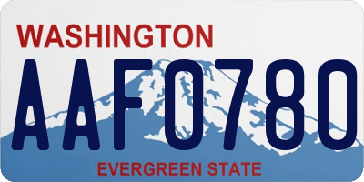 WA license plate AAF0780