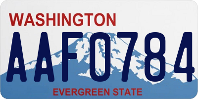 WA license plate AAF0784