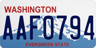 WA license plate AAF0794