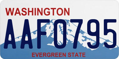 WA license plate AAF0795