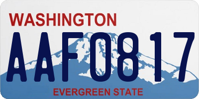 WA license plate AAF0817
