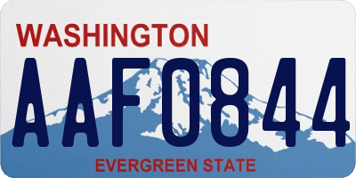 WA license plate AAF0844