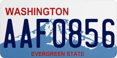 WA license plate AAF0856