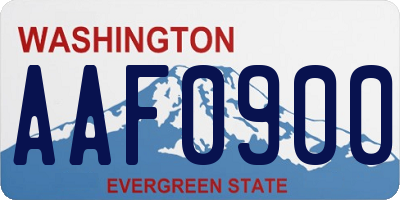 WA license plate AAF0900