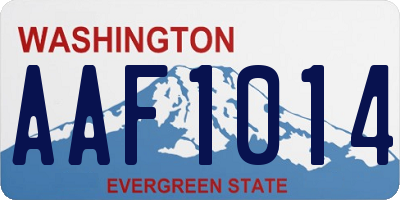 WA license plate AAF1014
