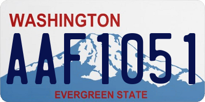 WA license plate AAF1051