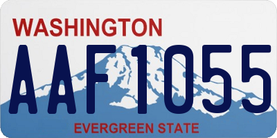WA license plate AAF1055