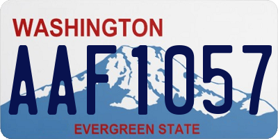 WA license plate AAF1057