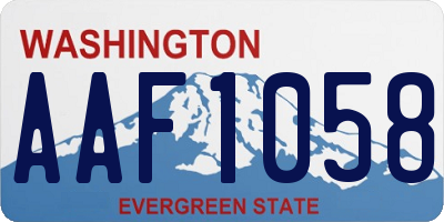WA license plate AAF1058