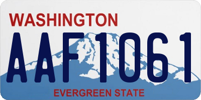 WA license plate AAF1061