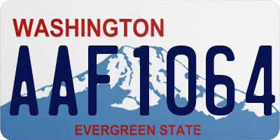 WA license plate AAF1064
