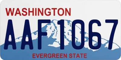 WA license plate AAF1067