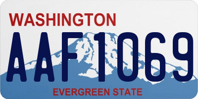 WA license plate AAF1069