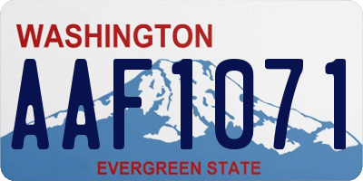 WA license plate AAF1071