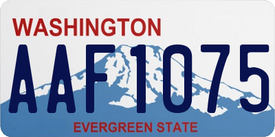 WA license plate AAF1075