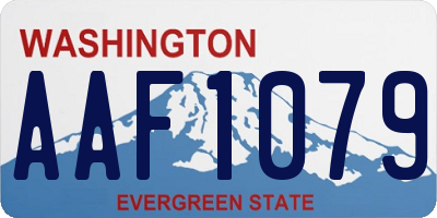 WA license plate AAF1079