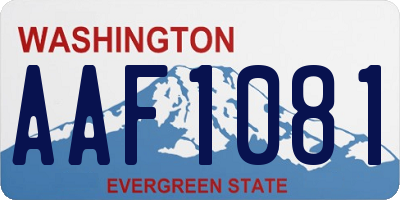 WA license plate AAF1081