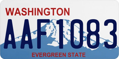 WA license plate AAF1083