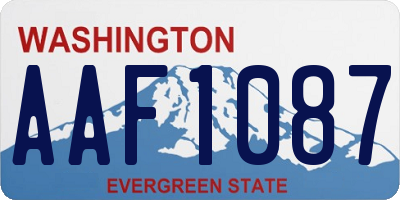 WA license plate AAF1087