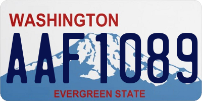 WA license plate AAF1089