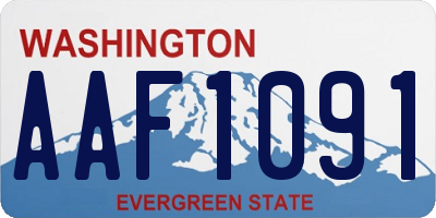 WA license plate AAF1091