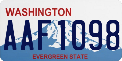 WA license plate AAF1098