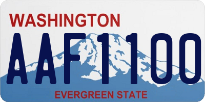 WA license plate AAF1100