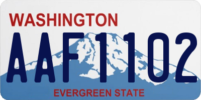 WA license plate AAF1102