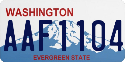 WA license plate AAF1104