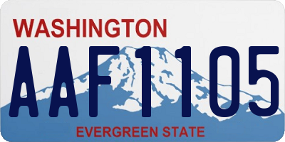 WA license plate AAF1105