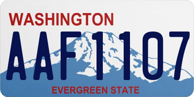 WA license plate AAF1107