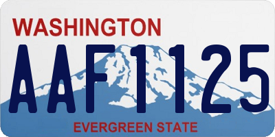 WA license plate AAF1125