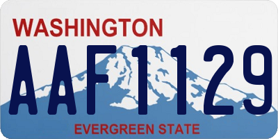 WA license plate AAF1129