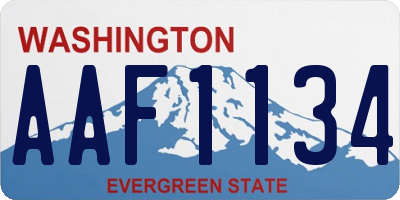 WA license plate AAF1134