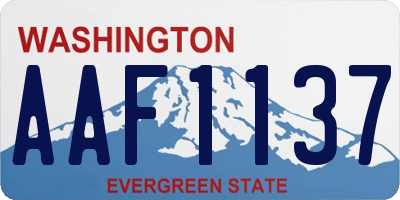 WA license plate AAF1137