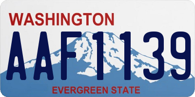 WA license plate AAF1139