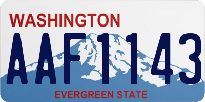 WA license plate AAF1143